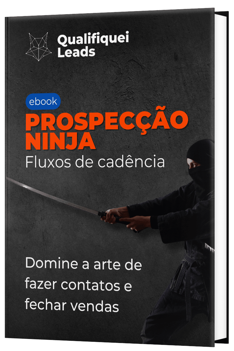 Mockup ebook Prospecção ninja: Fluxos de cadência
